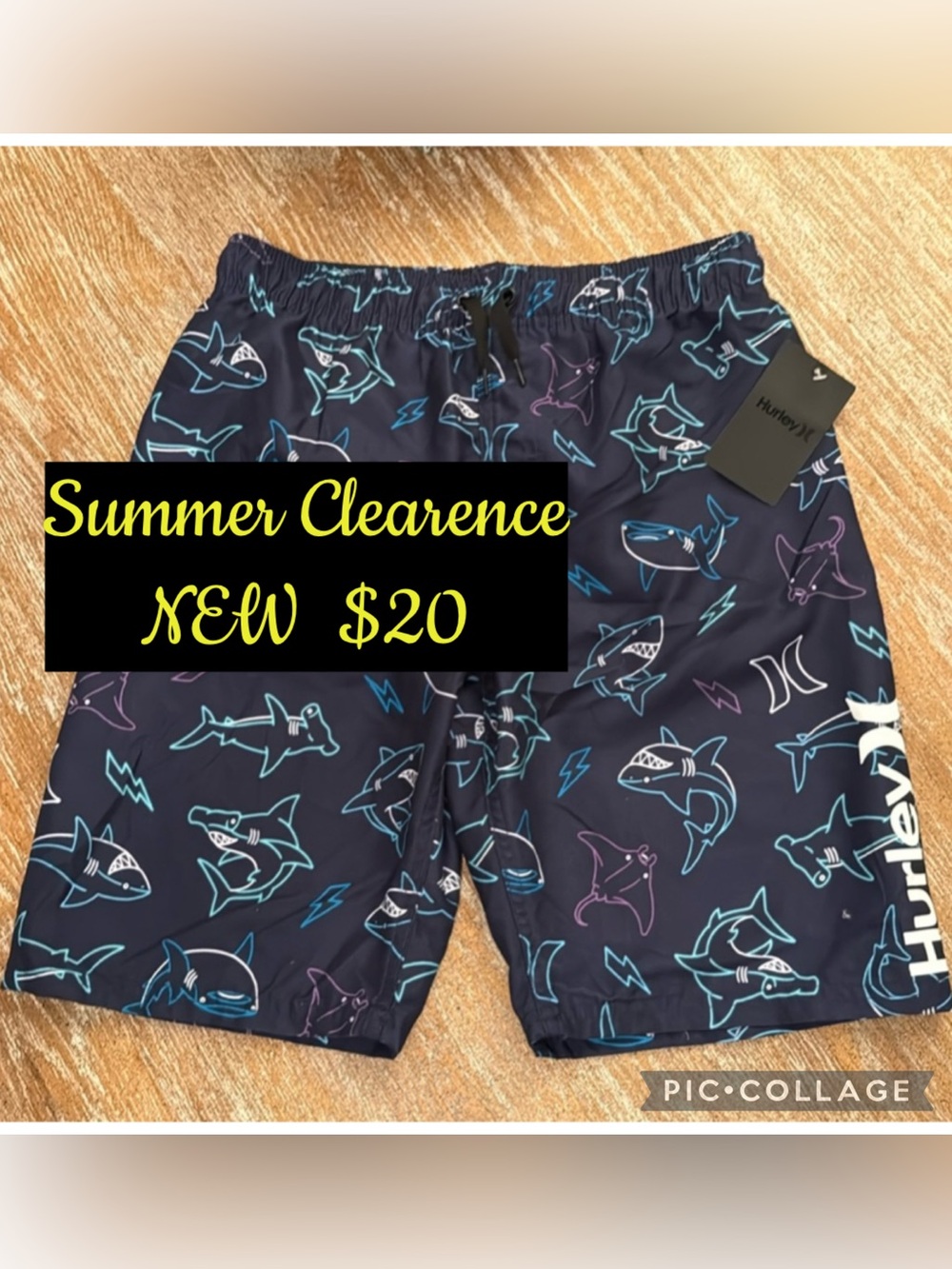 Hurley Swim Trunks. Youth Large. Inseam 9..25” sits at the knee. NWT